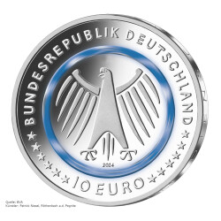 10 Euro Gedenkmünze Deutschland 2024 PP - Polizei - J Hamburg