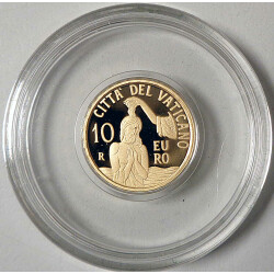 10 Euro Gedenkmünze Vatikan 2018 Gold PP - Die Taufe - im Etui