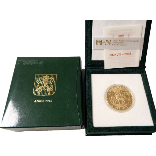 100 Euro Gedenkmünze Vatikan 2018 Gold PP - heilige Liturgie