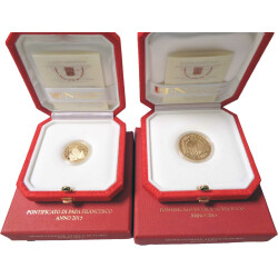 20 + 50 Euro Gold Gedenkmünzen-Set Vatikan 2015 -...