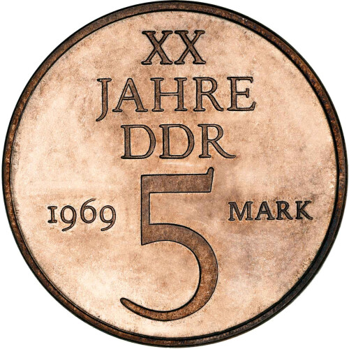 5 Mark DDR 1969 - Bronze - 20 Jahre DDR