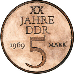 5 Mark DDR 1969 - Bronze - 20 Jahre DDR
