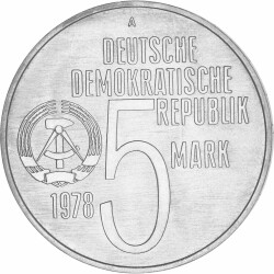 5 Mark DDR 1978 - Internationales Jahr Anti-Apartheid