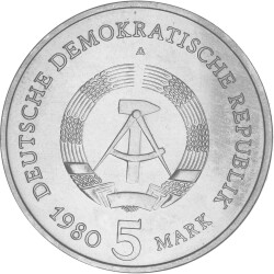 5 Mark DDR 1980 - Berlin Brandenburger Tor