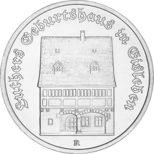 5 Mark DDR 1983 - Luther, Geburtshaus Eisleben