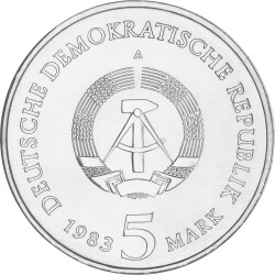 5 Mark DDR 1983 - Luther, Geburtshaus Eisleben