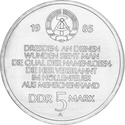 5 Mark DDR 1985 - Dresden, Frauenkirche