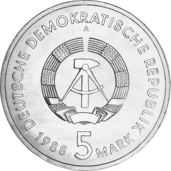 5 Mark DDR 1988 - Überseehafen Rostock