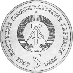 5 Mark DDR 1989 - Katharinenkirche Zwickau