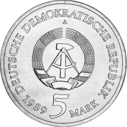 5 Mark DDR 1989 - Marienkirche Mühlhausen