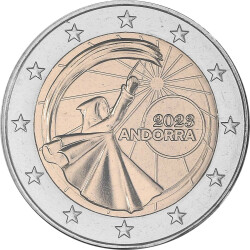 SET: 2 x 2 Euro Gedenkmünze Andorra 2023 st -  UN-Beitritt & Sommersonnenwende