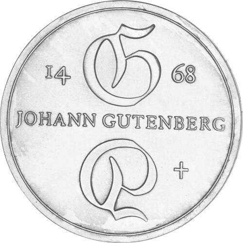 10 Mark DDR 1968 - Johann Gutenberg