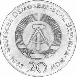 20 Mark DDR 1966 - Gottfried Wilhelm Leibniz