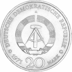 20 Mark DDR 1971 - 85. Geburtstag von Ernst Thälmann