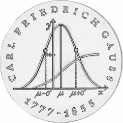 20 Mark DDR 1977 - Carl Friedrich Gau&szlig;
