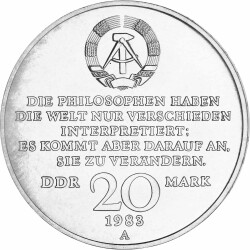 20 Mark DDR 1983 - 100. Todestag von Karl Marx