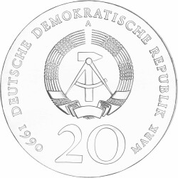 20 Mark DDR 1990 - 275. Todestag von Andreas Schlüter
