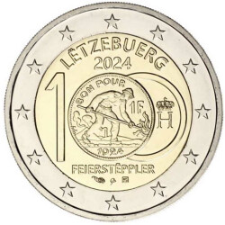 2 Euro Gedenkm&uuml;nze Luxemburg 2024 st - 100 Jahre...