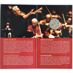5 Euro Gedenkmünze Österreich 2008 Silber hgh - 100. Geburtstag von Herbert von Karajan
