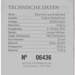 10 Euro Gedenkmünze Österreich 2014 Silber PP - Tirol