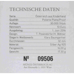 10 Euro Gedenkmünze Österreich 2016 Silber PP - Oberösterreich