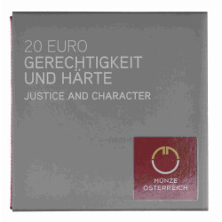 20 Euro Gedenkmünze Österreich 2017 Silber PP - Gerechtigkeit und Härte
