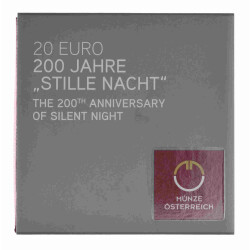 20 Euro Gedenkmünze Österreich 2018 Silber PP - 200 Jahre Stille Nacht