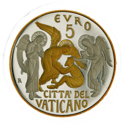 5 Euro Gedenkmünze Vatikan 2019 Silber teilvergoldet...