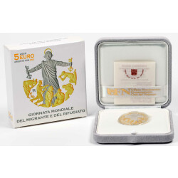 5 Euro Gedenkm&uuml;nze Vatikan 2020 Silber...