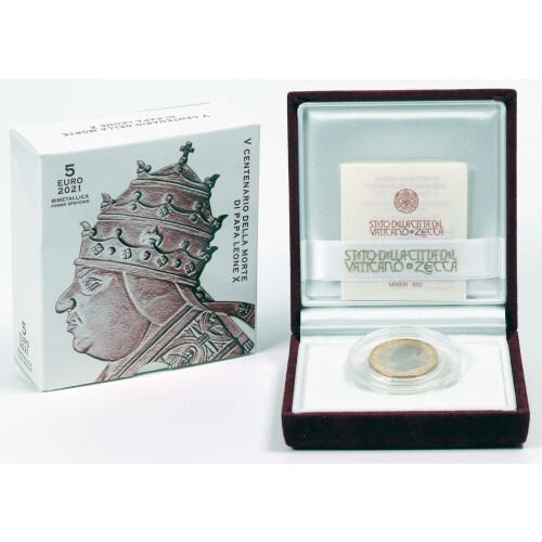 5 Euro Gedenkmünze Vatikan 2021 PP - Papst Leo X.