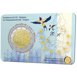 2 Euro Gedenkmünze Belgien 2024 st - EU-Ratspräsidentschaft - wallonischer Blister