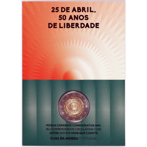 2 Euro Gedenkmünze Portugal 2024 st - 50. Jahrestag der Nelkenrevolution