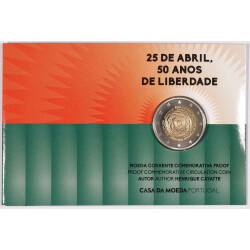 2 Euro Gedenkmünze Portugal 2024 PP - 50. Jahrestag...