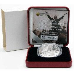 15 Euro Gedenkmünze Irland 2013 Silber PP - 100. Jahrestag der Aussperrung von Arbeitern in Dublin