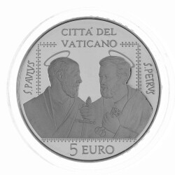 5 Euro Gedenkmünze Vatikan 2021 Silber PP - 50....