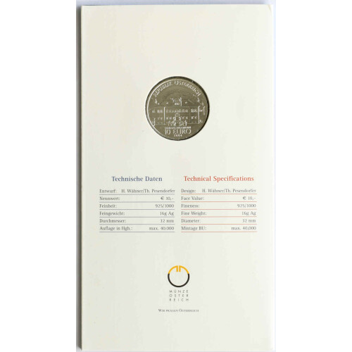 10 Euro Gedenkmünze Österreich 2004 Silber hgh - Schloss Hellbrunn