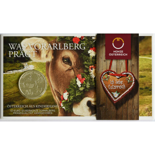 10 Euro Gedenkmünze Österreich 2013 Silber hgh - Vorarlberg