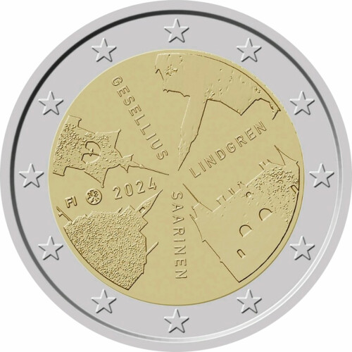 2 Euro Gedenkmünze Finnland 2024 bfr. - Finnische Architektur