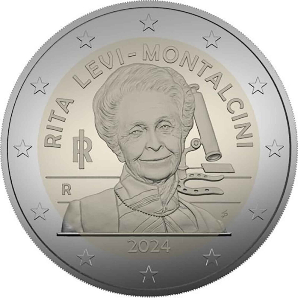 2 Euro Gedenkmünze Italien 2024 bfr. Rita LeviMontalcini