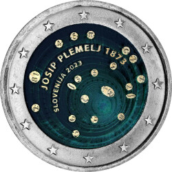 2 Euro Slowenien 2023 - Josip Plemelj - coloriert / mit...
