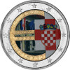2 Euro Kroatien 2023 - Euro Einführung - coloriert / mit Farbe