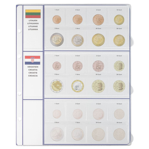 Vordruckblatt EURO-Kursmünzen-Sätze Litauen/Kroatien