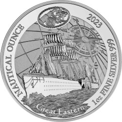 50 Francs Ruanda 2023 - 1 Unze Silber BU - Great Eastern