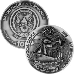 1000 Francs Ruanda 2023 - 3 Unzen High Relief Silber BU - Great Eastern