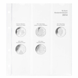 Vordruckblatt 10 Euro Gedenkmünzen Deutschland 2014