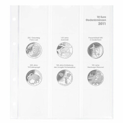 Vordruckblatt 10 Euro Gedenkmünzen Deutschland 2011