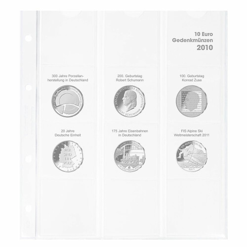 Vordruckblatt 10 Euro Gedenkmünzen Deutschland 2010