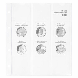 Vordruckblatt 10 Euro Gedenkmünzen Deutschland 2010