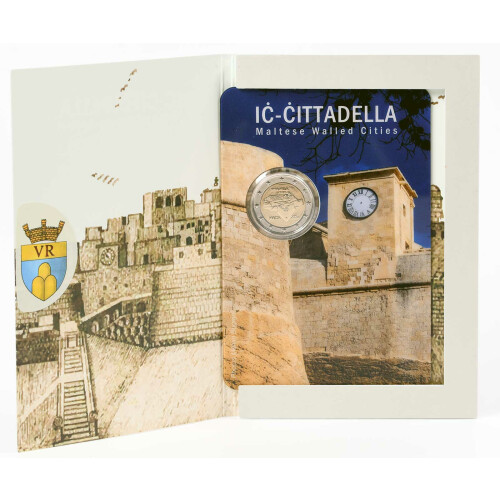 2 Euro Gedenkmünze Malta 2024 st - Cittadella Gozo - im Blister