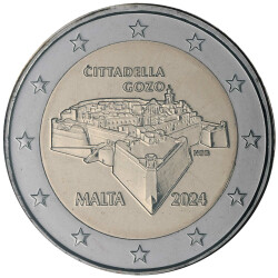 2 Euro Gedenkmünze Malta 2024 st - Cittadella Gozo - im Blister